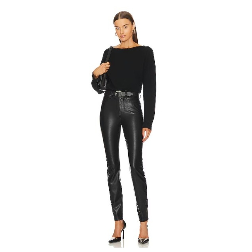 Veronica Beard Debbie Faux Leather Ankle Slim Skinny Jeans Size 25
